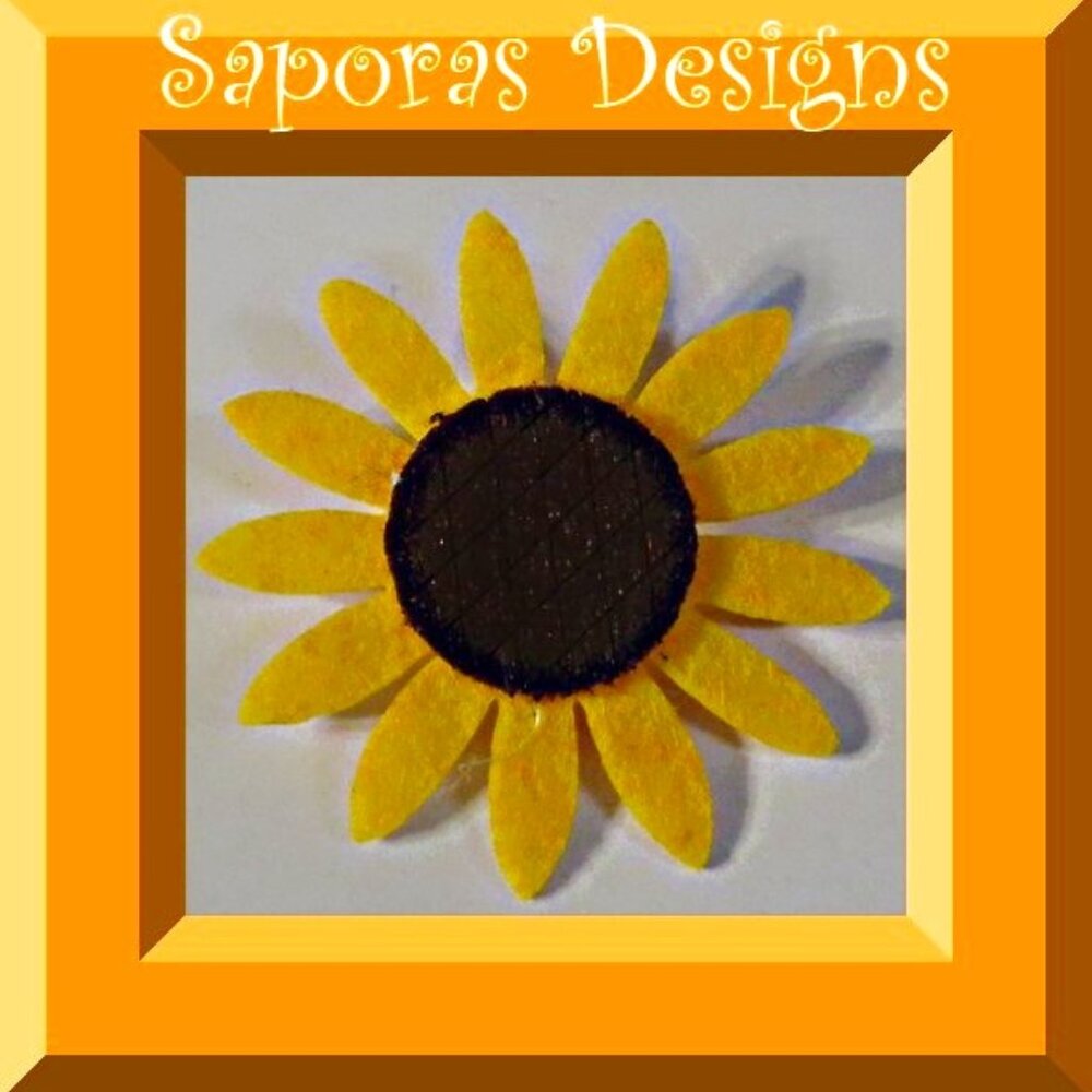 Handmade Sunflower Design Brooch